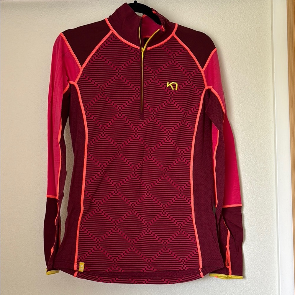 Kari Traa Half Zip Baselayer Top - 100% Merino Wool